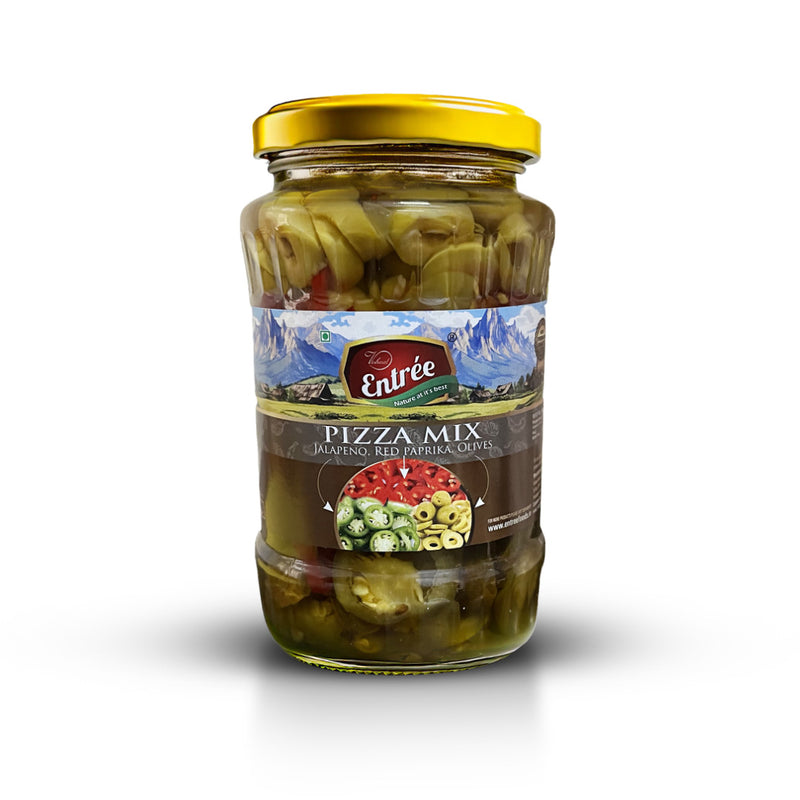 Pizza Mix ( Green Olives , Jalapeno , Paprika ) - 375 g